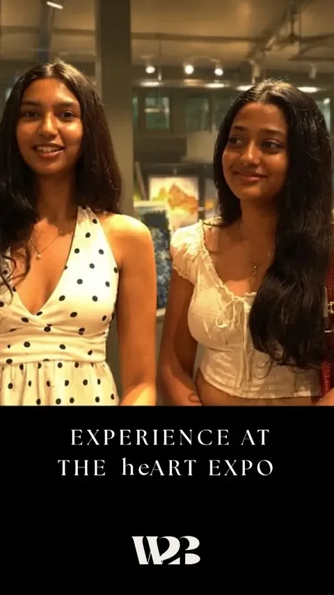 Shweta and Shreya at the heART Expo in Chennai, where they visited West23